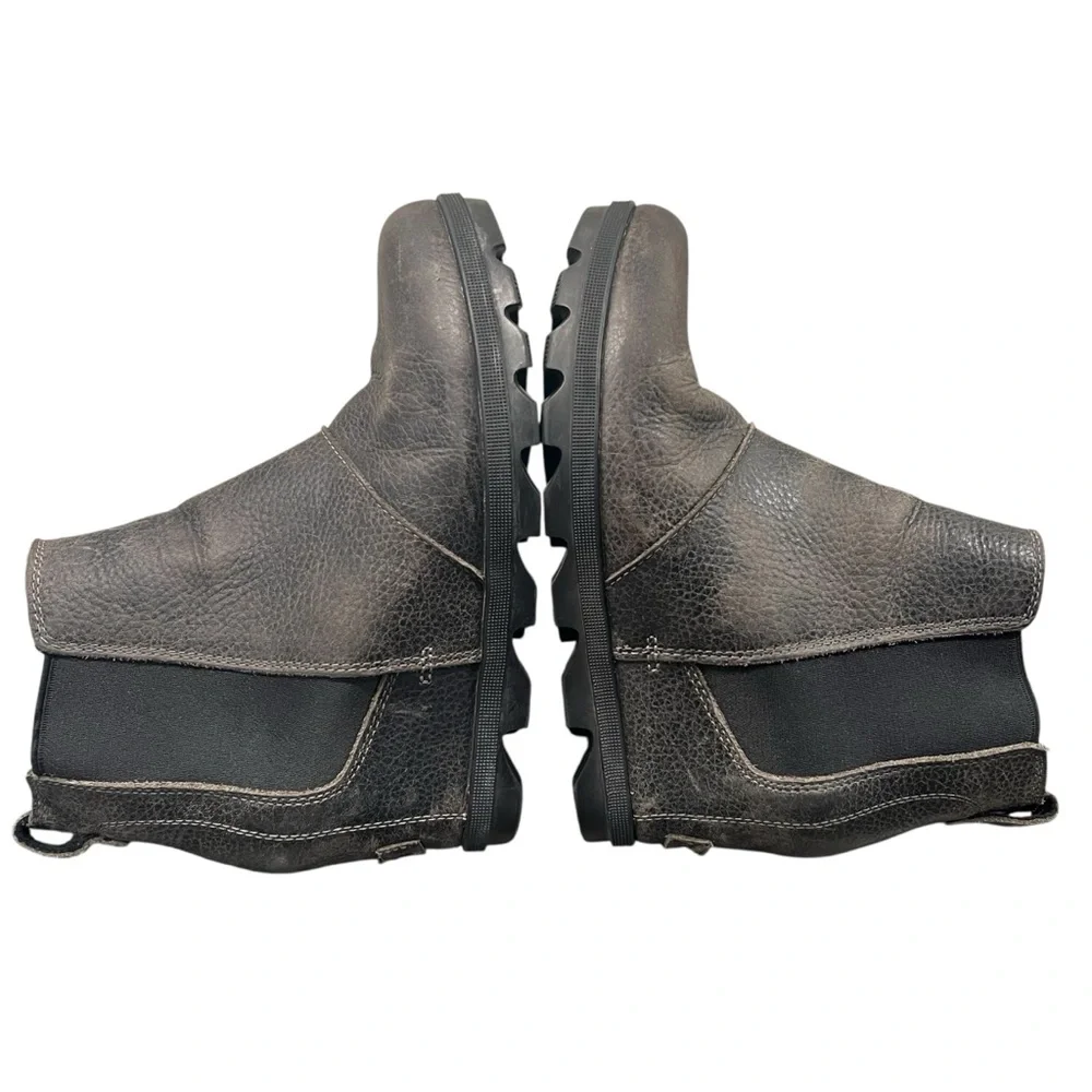 SOREL Joan of Arctic Wedge II NL3346 Leather Ankle Bootie Black Women’s Size 8.5 - Picture 8 of 13